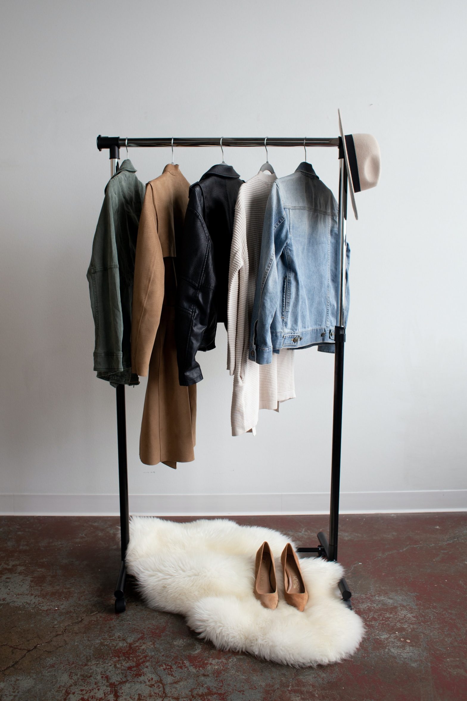 A capsule wardrobe